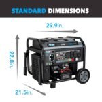 Pulsar - GD10KBN 10500W Dual Fuel Portable Inverter Generator Electric Start RV Ready with Wheel Kit Home Backup - Image 7