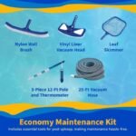 Blue Wave Belize 15-Feet Round 52-Inch Deep 6-Inch Top Rail Metal Wall Swimming Pool Package - Image 9
