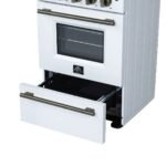 Loiano 24 Inch Freestanding Electric Range in White, Storage Drawer, 4 Elements 6,000W, 2.3 cu.ft., Adjustable Legs FFSEL6069-24WHT - Image 7