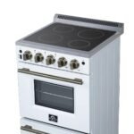 Loiano 24 Inch Freestanding Electric Range in White, Storage Drawer, 4 Elements 6,000W, 2.3 cu.ft., Adjustable Legs FFSEL6069-24WHT - Image 11