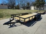 6’4″ x 16 Utility Trailer Double Axle Dovetail With Gate Powder Coated (2) 3500lb Axles - Image 15