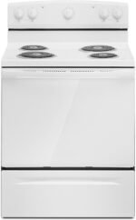 30 Inch Electric Range with 4 Coil Burners, 4.8 cu. ft. Conventional Oven, 2 Racks, 5 Rack Guides, In-Oven Broiler, Storage Drawer and Manual Clean