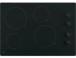 GE Cooktop Electric With Built-In Knob Control 30 Inch in Black - JP3030DWBB
