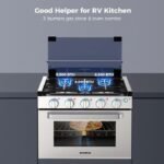 Camplux 17″ RV Oven with 3 Burners Cooktop - Image 4