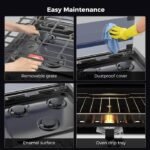 Camplux 17″ RV Oven with 3 Burners Cooktop - Image 2