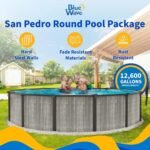 Blue Wave San Pedro 24-ft Round 52-in Deep 6-in Top Rail Above Ground Steel Wall Swimming Pool - Image 4