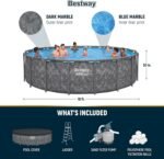Bestway APX 365 18’x52″ Round Above Ground Swimming Pool Set with Pump & Ladder - Image 2