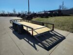 6’4″ x 16 Utility Trailer Double Axle Dovetail With Gate Powder Coated (2) 3500lb Axles - Image 3